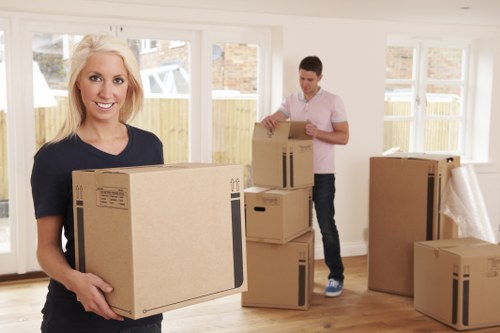 Office relocation items being organised for a commercial move in Sidcup