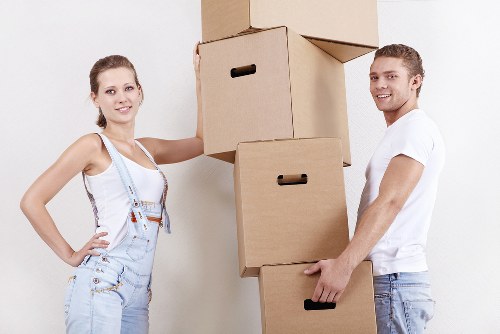Checklist and packed boxes for a Sidcup house move