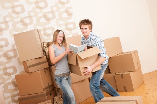 Careful wrapping of fragile household items