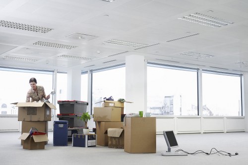 Loading commercial office items with care during a local move